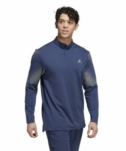 Adidas Statement COLD.RDY Long Sleeve Golf Polo Shirt HF6582 -Mens Sales Store HF6582 6 APPAREL OnModel WalkingView white