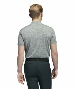 Adidas Textured Stripe Sport Golf Polo Shirt HF9044 -Mens Sales Store HF9044 5 APPAREL OnModel BackView white