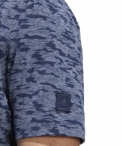 Adidas Go-To Camo Golf Polo Shirt HM7394 -Mens Sales Store HM7394 7 APPAREL OnModel DetailView1 white