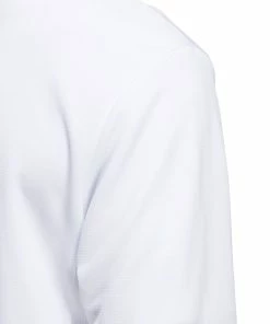 Adidas UPF Lightweight 1/4 Zip Golf Pullover HM8263 -Mens Sales Store HM8263 8 APPAREL OnModel DetailView2 white