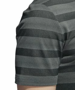 Adidas Stripe Primegreen Golf Polo Shirt HN0631 -Mens Sales Store HN0631 8 APPAREL OnModel DetailView2 white