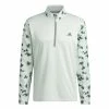 Adidas Splatter Print 1/4-Zip Golf Mid Layer HN7174 -Mens Sales Store HN7174 2 APPAREL Photography FrontCenterView white