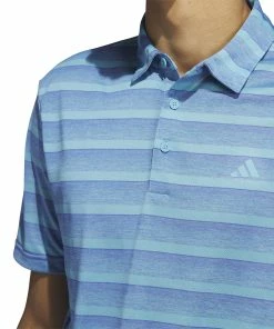 Adidas 2-Colour Stripe Golf Polo Shirt HR8009 -Mens Sales Store HR8009 7 APPAREL OnModel DetailView1 white
