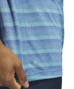 Adidas 2-Colour Stripe Golf Polo Shirt HR8009 -Mens Sales Store HR8009 8 APPAREL OnModel DetailView2 white