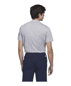 Adidas Primegreen Texture Stripe Golf Polo Shirt HR9068 8 Adidas Primegreen Texture Stripe Golf Polo Shirt HR9068 -Mens Sales Store HR9068 5 APPAREL OnModel BackView white PhotoRoom