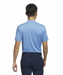 Adidas Primegreen Texture Stripe Golf Polo Shirt HR9071 -Mens Sales Store HR9071 5 APPAREL OnModel BackView white