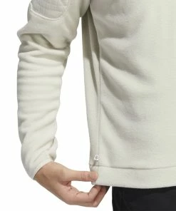 Adidas DWR Colourblock 1/4 Zip Golf Pullover HT3315 11 Adidas DWR Colourblock 1/4 Zip Golf Pullover HT3315 -Mens Sales Store HT3315 8 APPAREL OnModel DetailView2 white