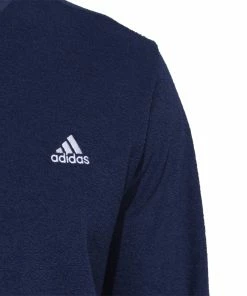 Adidas Core Crew Neck Golf Mid Layer HT5907 -Mens Sales Store HT5907 7 APPAREL OnModel DetailView1 white