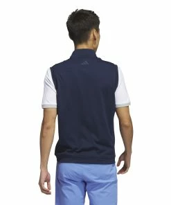 Adidas Elevated 1/4 Zip Golf Vest IB4541 -Mens Sales Store IB4541 5 APPAREL OnModel BackView white