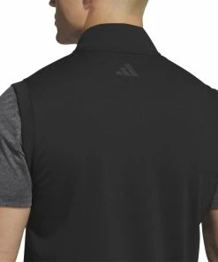 Adidas Elevated 1/4 Zip Golf Vest IB4542 -Mens Sales Store IB4542 8 APPAREL OnModel DetailView2 white