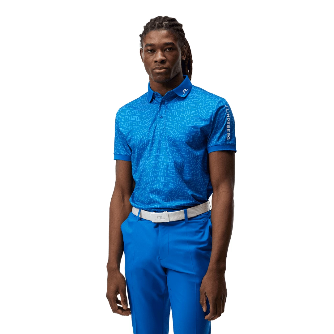 J.Lindeberg J. Lindeberg Tour Tech Print Golf Polo Shirt GMJT07644 3 J.Lindeberg J. Lindeberg Tour Tech Print Golf Polo Shirt GMJT07644