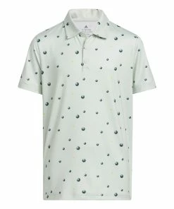 Junior Adidas Ball Printed Golf Polo Shirt HK7038