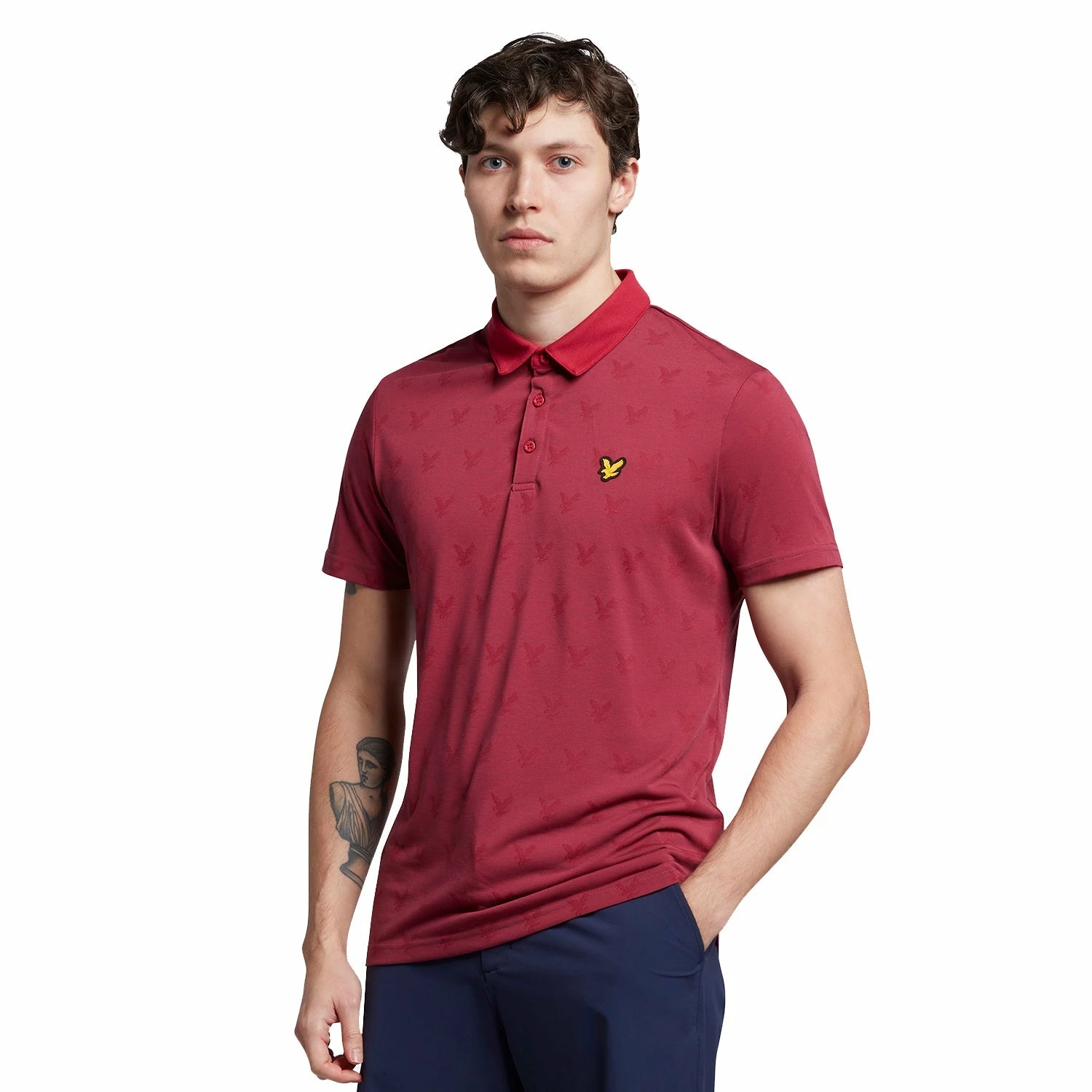 Lyle & Scott Jacquard Golf Polo Shirt SP1562G 3 Lyle & Scott Jacquard Golf Polo Shirt SP1562G