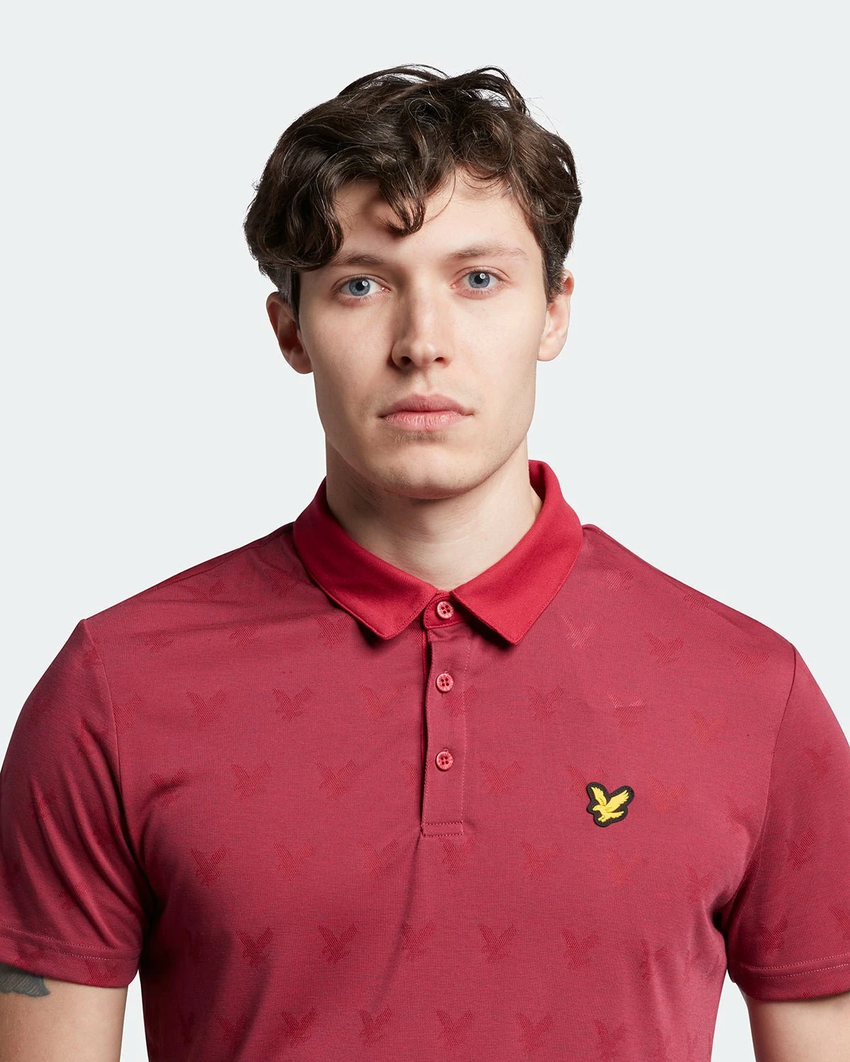 Lyle & Scott Jacquard Golf Polo Shirt SP1562G 7 Lyle & Scott Jacquard Golf Polo Shirt SP1562G - Image 5