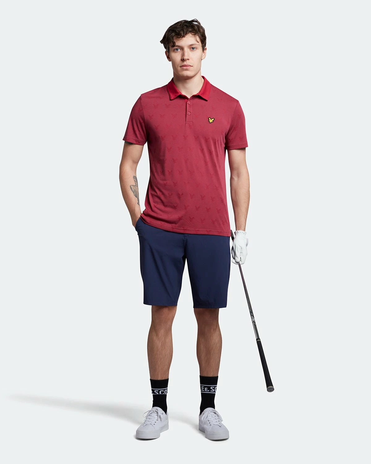 Lyle & Scott Jacquard Golf Polo Shirt SP1562G 5 Lyle & Scott Jacquard Golf Polo Shirt SP1562G - Image 3