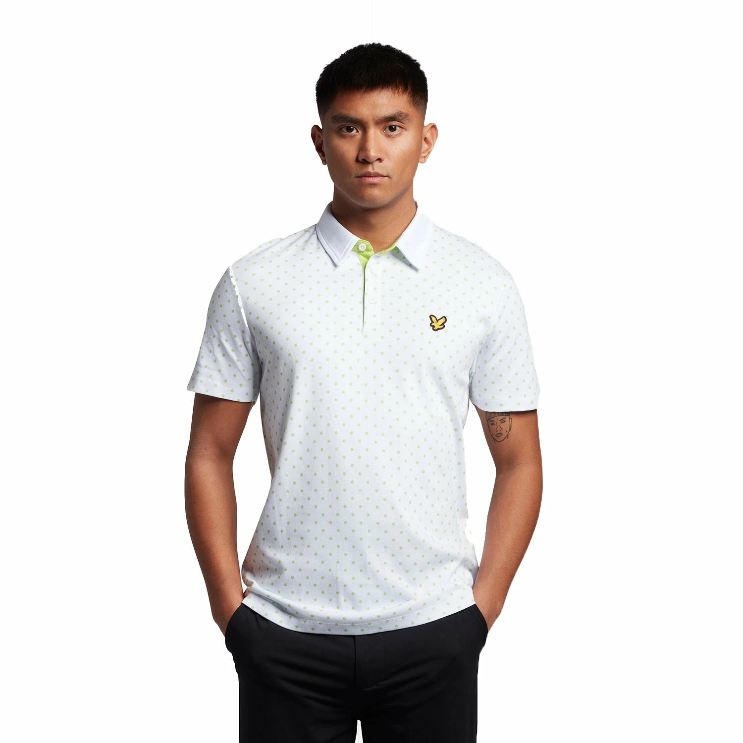 Lyle & Scott Lyle Polka Dot Golf Polo Shirt SP1665G 3 Lyle & Scott Lyle Polka Dot Golf Polo Shirt SP1665G