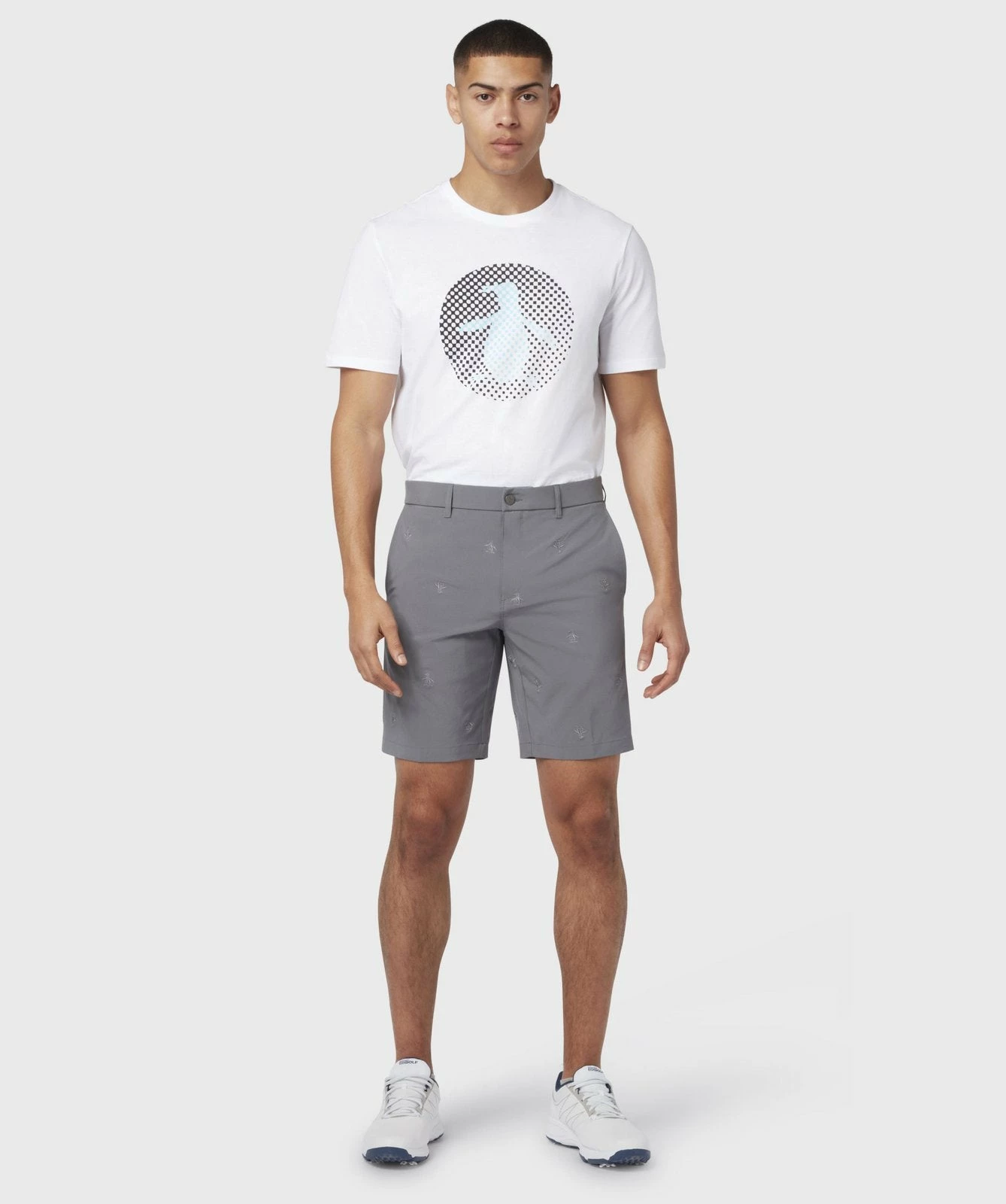 Original Penguin All-Over Embroidered Golf Shorts OGBSB083 5 Original Penguin All-Over Embroidered Golf Shorts OGBSB083 - Image 3