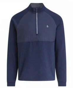 Original Penguin Mixed Media 1/4-Zip Golf Top OGKSB053GG