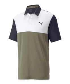 Puma Cloudspun Colour Block Golf Polo Shirt 537448