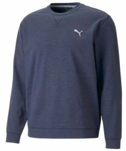 Puma Cloudspun Heather Crew Neck Golf Sweater 537467