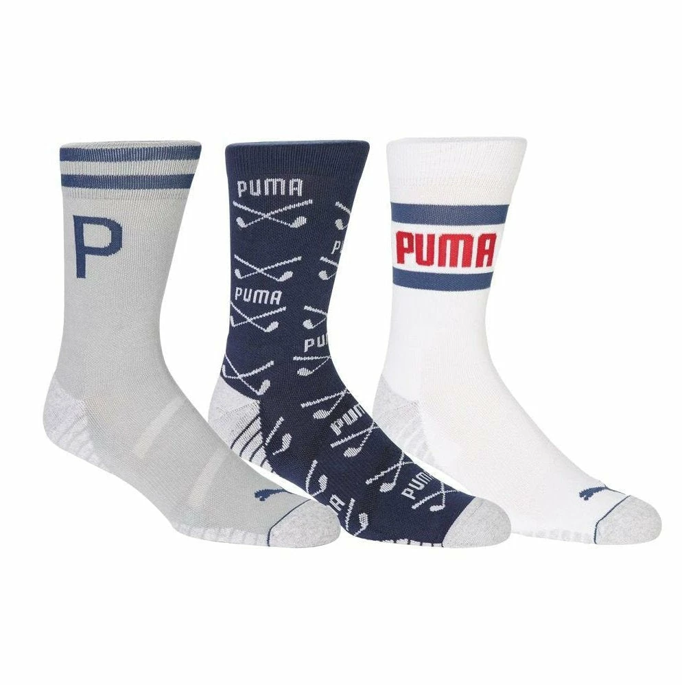 Puma Fusion Crew 3-Pack Golf Socks 928966 3 Puma Fusion Crew 3-Pack Golf Socks 928966