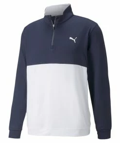 Puma Gamer Colour Block 1/4 Zip Golf Top 532985