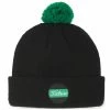 Titleist Boardwalk Pom Pom Shamrock Golf Beanie -Mens Sales Store Titleist Boardwalk Pom Pom Shamrock Beanie Black Green 1