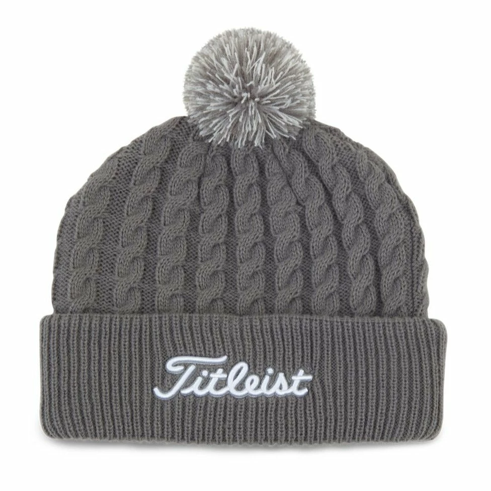 Titleist Cable Knit Pom Pom Golf Beanie TH21WCKNP 3 Titleist Cable Knit Pom Pom Golf Beanie TH21WCKNP