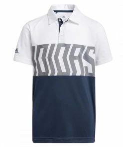 Adidas Junior Print Colour Blocking Polo Shirt GM4116