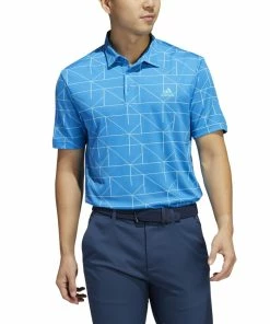 Adidas Jacquard Lines Golf Polo Shirt HA6117 -Mens Sales Store adidas Jacquard Lines Primegreen Golf Shirt HA 5