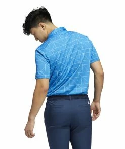 Adidas Jacquard Lines Golf Polo Shirt HA6117 -Mens Sales Store adidas Jacquard Lines Primegreen Golf Shirt HA 8