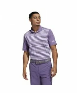 Adidas Ultimate365 3-Colour Stripe Golf Shirt FJ9967 -Mens Sales Store adidas Ultimate365 Colour Stripe Golf Shirt FJ9967 136