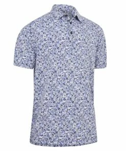 Callaway Filtered Floral Print Golf Polo Shirt CGKSC0B1