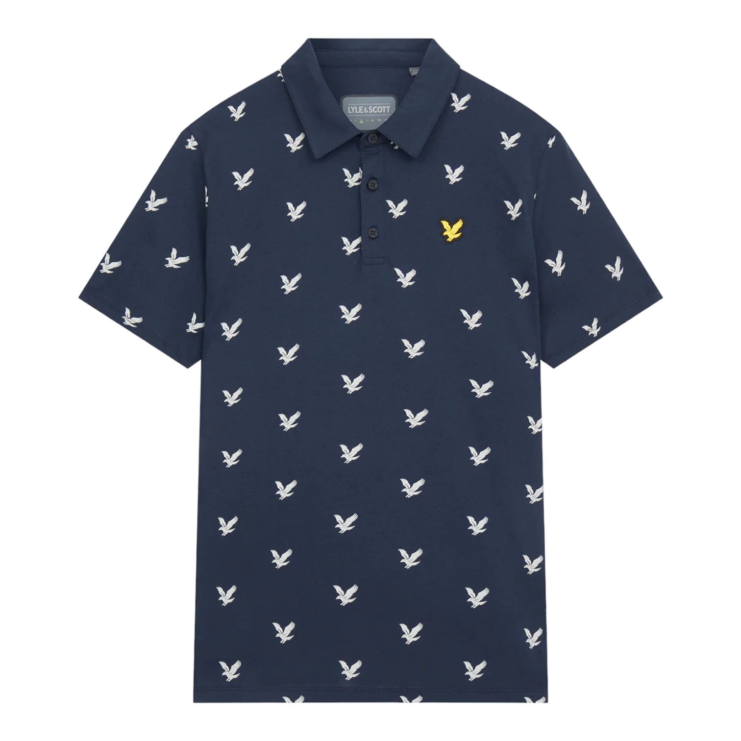 Lyle & Scott Eagle Print Polo Shirt SP1563 4 Lyle & Scott Eagle Print Polo Shirt SP1563 - Image 2