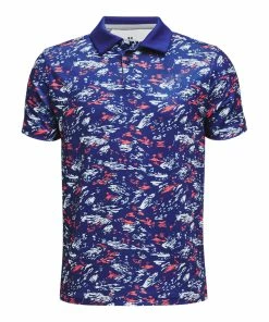 Under Armour Junior Performance Paradise Printed Golf Polo Shirt 1373642